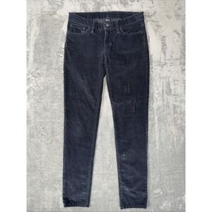 Patagonia Black Cotton Corduroy Pockets Skinny Leg Chino Womens‎ Pants Size 29